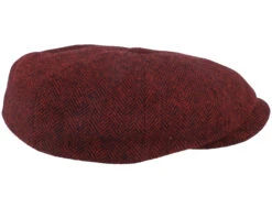 Hatteras Wool Herringbone Burgundy Flatcap - Stetson -Stetson 4063633145209 3