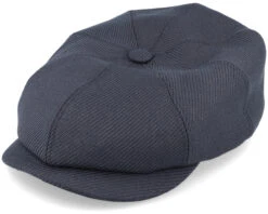 Hatteras Wool Twill Charcoal Flat Cap - Stetson