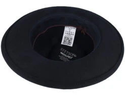 Woolfelt Metal Feather Black Fedora - Stetson -Stetson 4063633148880 4
