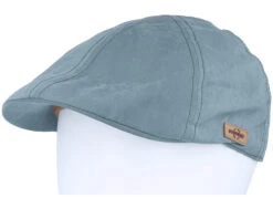 Texas Waxed Cotton Light Blue Flat Cap - Stetson -Stetson 4063633149535 5