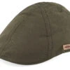 Texas Waxed Cotton Dark Green Flat Cap - Stetson
