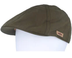 Texas Waxed Cotton Dark Green Flat Cap - Stetson -Stetson 4063633149610 5