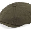 Hatteras Waxed Cotton Dark Green Flat Cap - Stetson