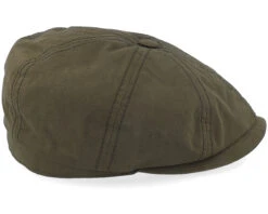 Hatteras Waxed Cotton Dark Green Flat Cap - Stetson -Stetson 4063633149887 3
