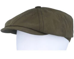 Hatteras Waxed Cotton Dark Green Flat Cap - Stetson -Stetson 4063633149887 5