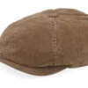 6-panel Cap Soft Cotton Brown Flat Cap - Stetson