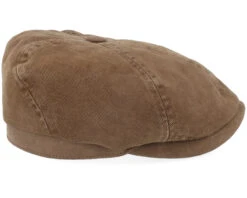 6-panel Cap Soft Cotton Brown Flat Cap - Stetson -Stetson 4063633149900 3