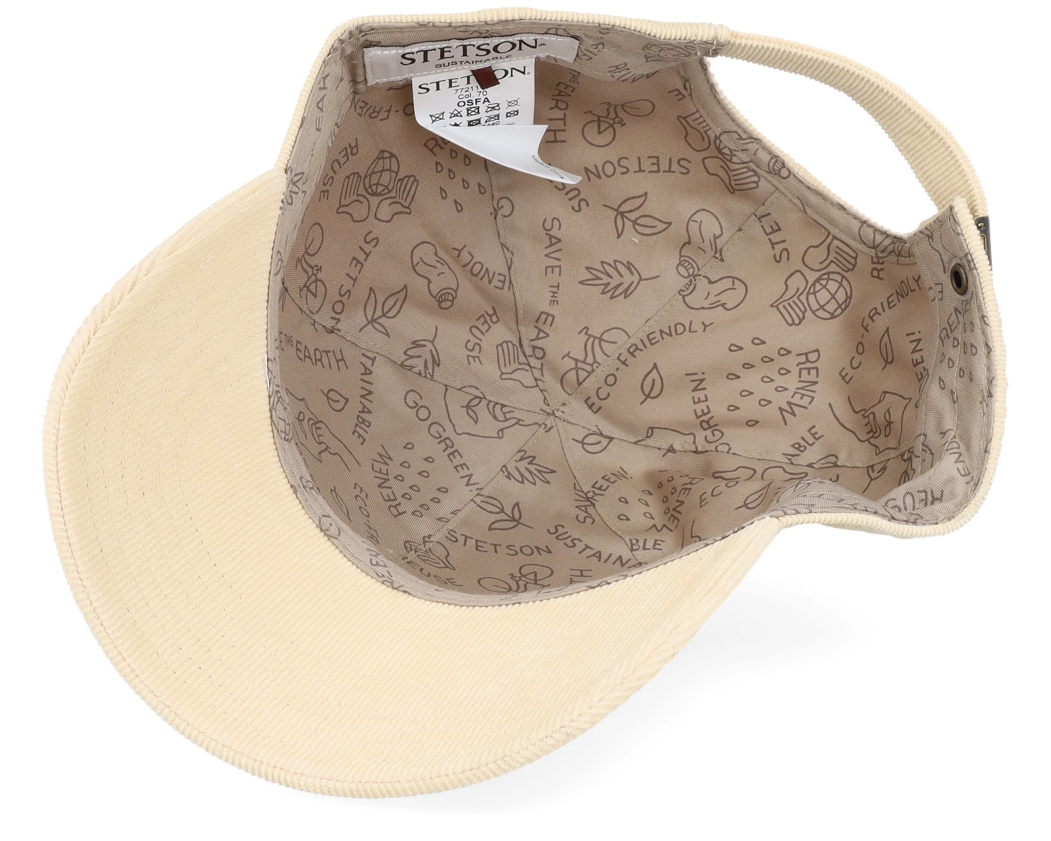 Baseball Cap Sustainable Corduroy Adjustable - Stetson 5 Baseball Cap Sustainable Corduroy Adjustable - Stetson - Image 5
