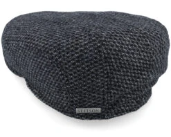Ivy Cap Wool Black/Charcoal Flat Cap - Stetson -Stetson 4063633155604 3