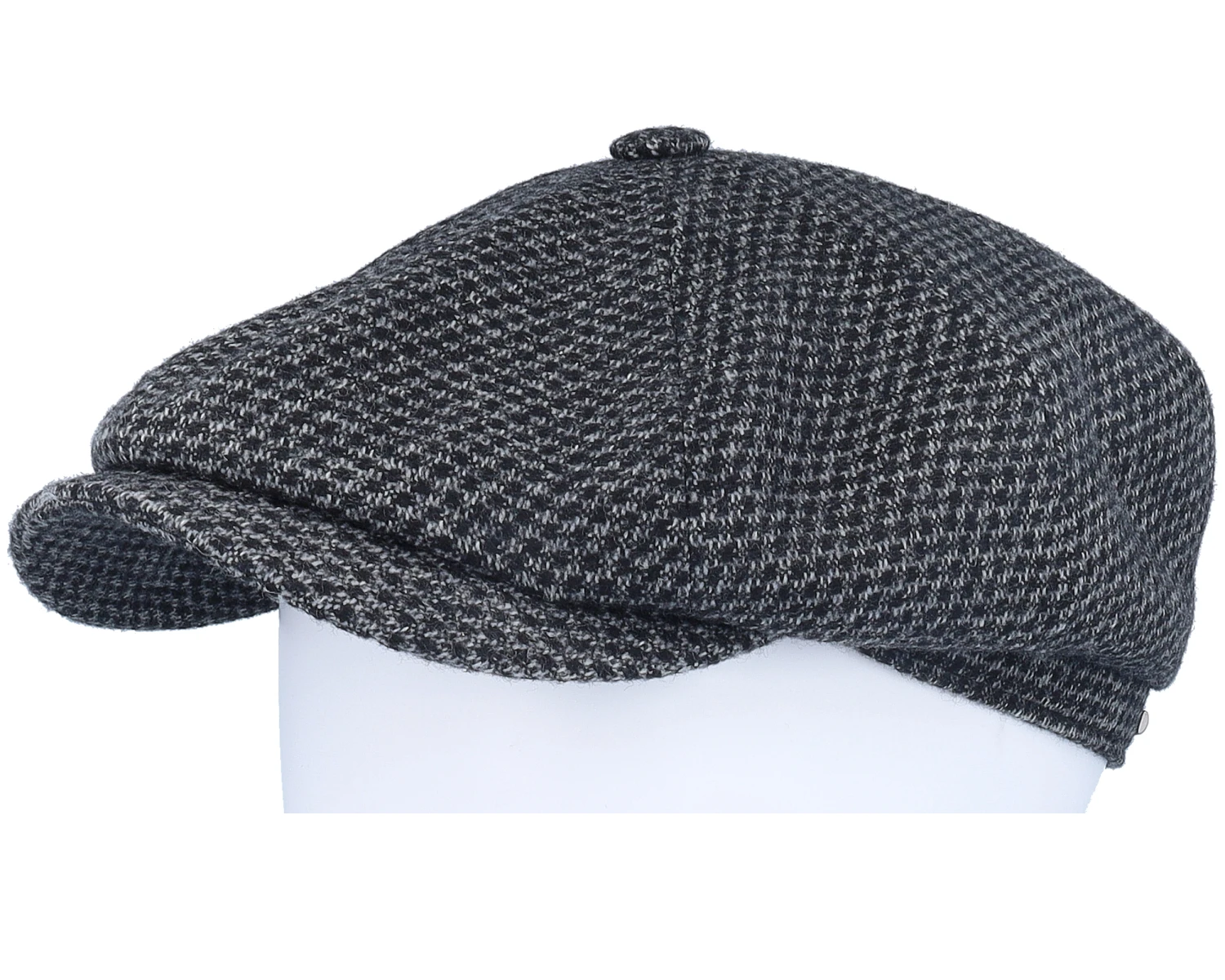 Hatteras Wool Black/Charcoal Flatcap - Stetson 5 Hatteras Wool Black/Charcoal Flatcap - Stetson - Image 5
