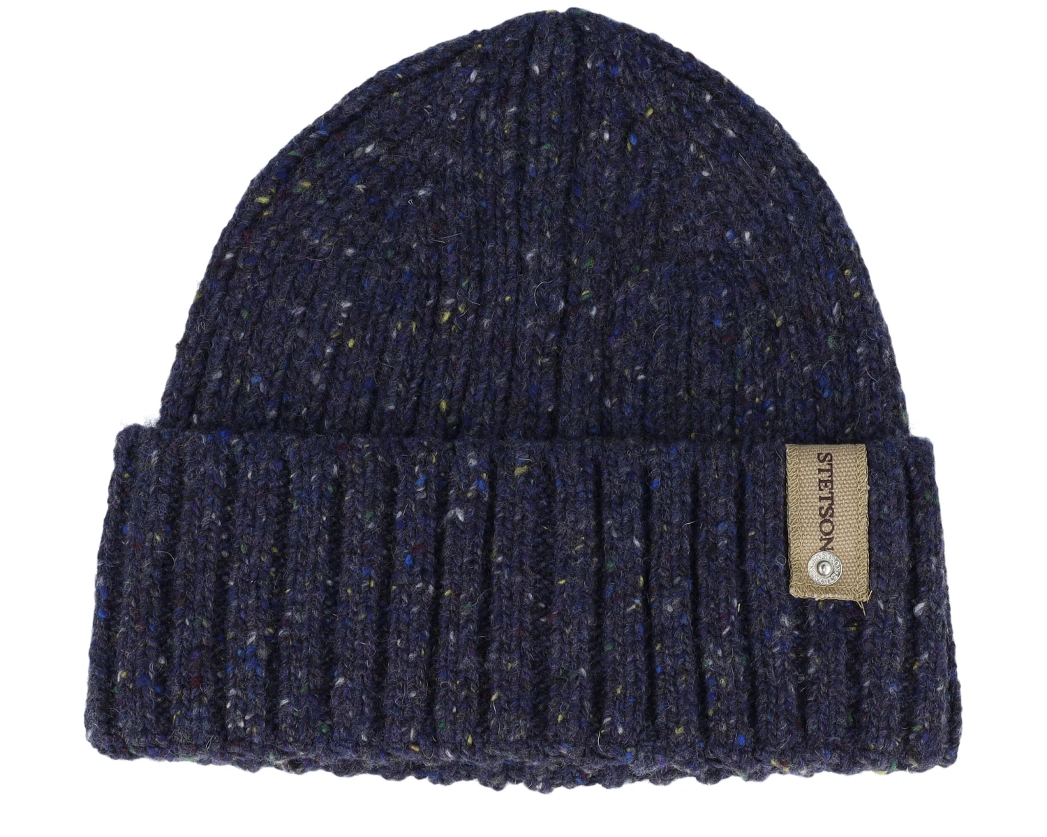 Beanie Donegal Wool Navy Cuff - Stetson 1 Beanie Donegal Wool Navy Cuff - Stetson