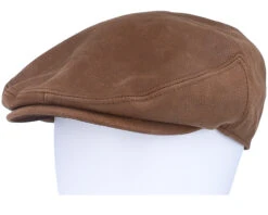 Kent Calf Leather Brown Flat Cap - Stetson -Stetson 4063633159053 5
