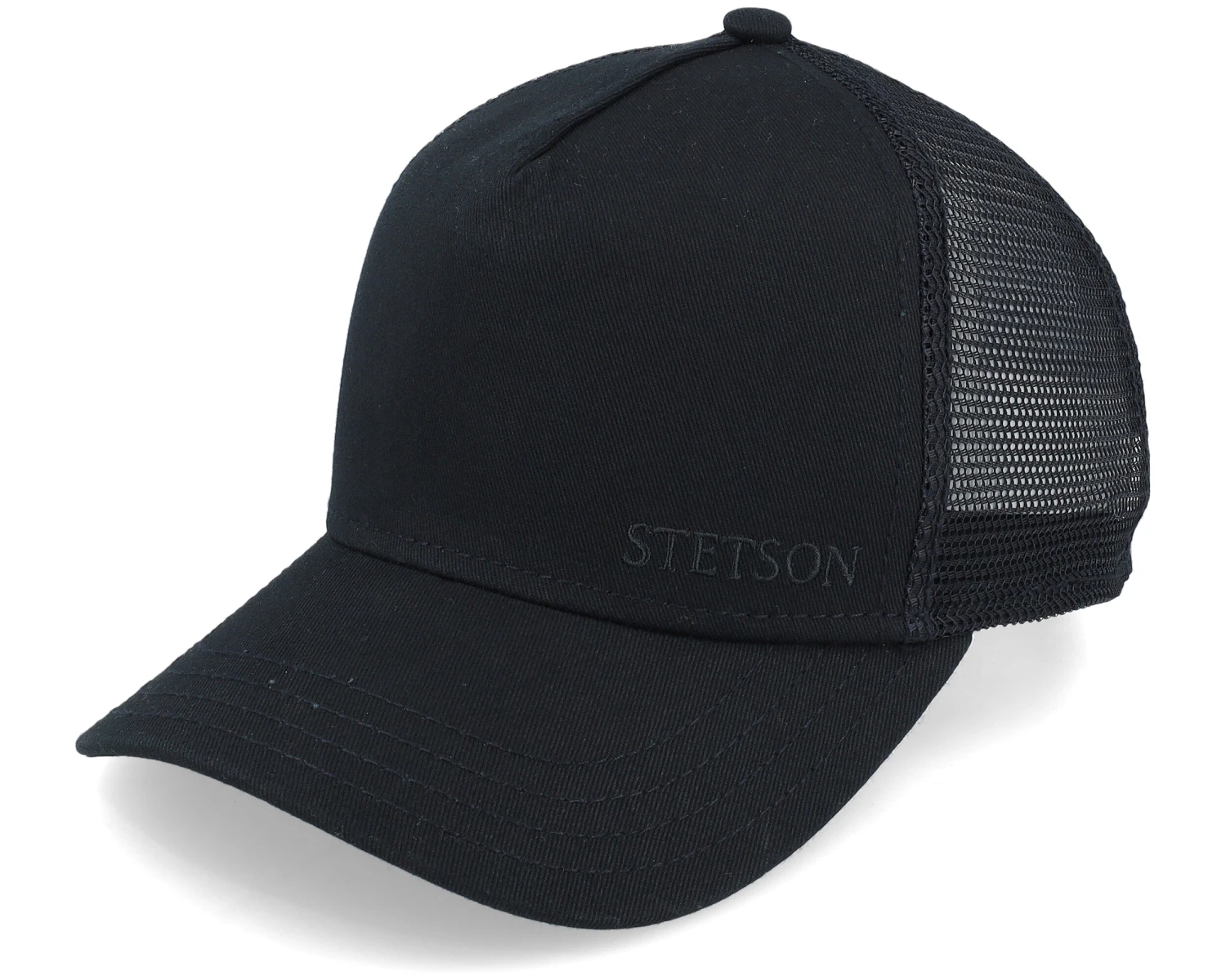Kids Cap Cotton Black Trucker - Stetson 1 Kids Cap Cotton Black Trucker - Stetson