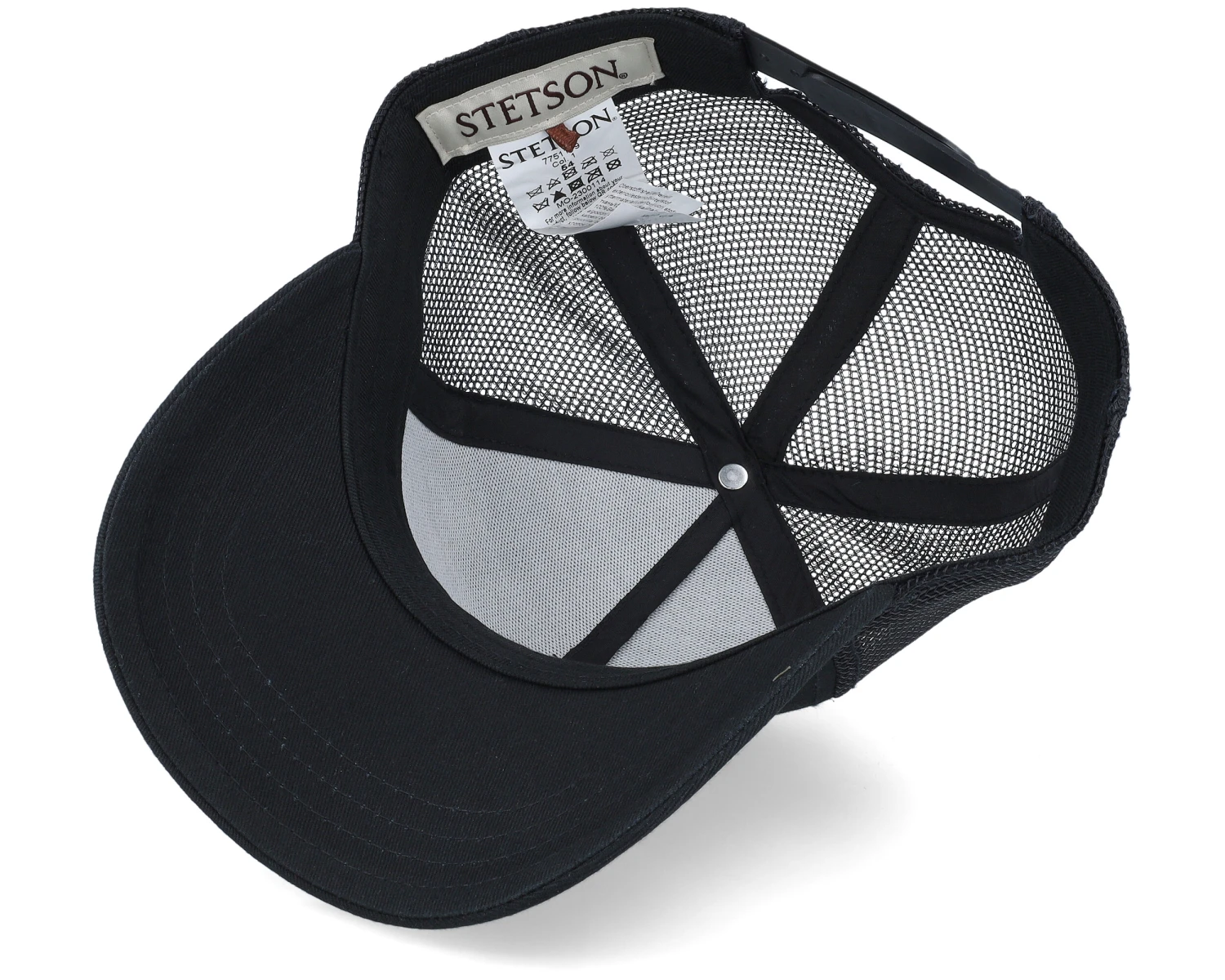 Kids Cap Cotton Black Trucker - Stetson 5 Kids Cap Cotton Black Trucker - Stetson - Image 5
