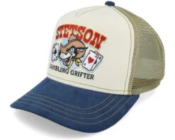 Kids Gambling Grifter Beige/Olive/Navy Trucker - Stetson