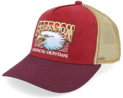 Kids Eagle Head Red/Maroon Trucker - Stetson