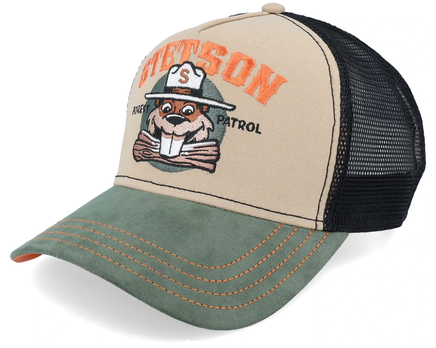 Forest Patrol Beige/Black/Green Trucker - Stetson 1 Forest Patrol Beige/Black/Green Trucker - Stetson