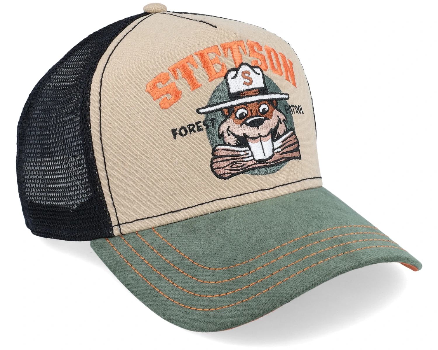 Forest Patrol Beige/Black/Green Trucker - Stetson 2 Forest Patrol Beige/Black/Green Trucker - Stetson - Image 2