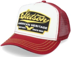 Kids American Heritage White/Maroon Trucker - Stetson