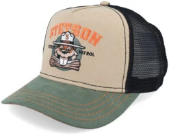 Kids Forest Patrol Beige/Black/Green Trucker - Stetson