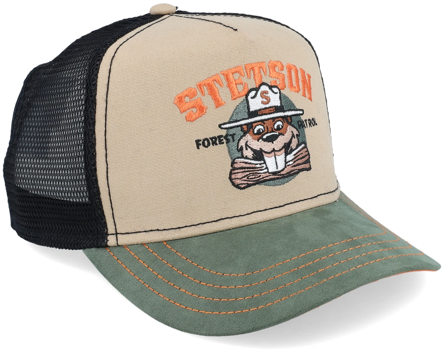 Kids Forest Patrol Beige/Black/Green Trucker - Stetson 2 Kids Forest Patrol Beige/Black/Green Trucker - Stetson - Image 2