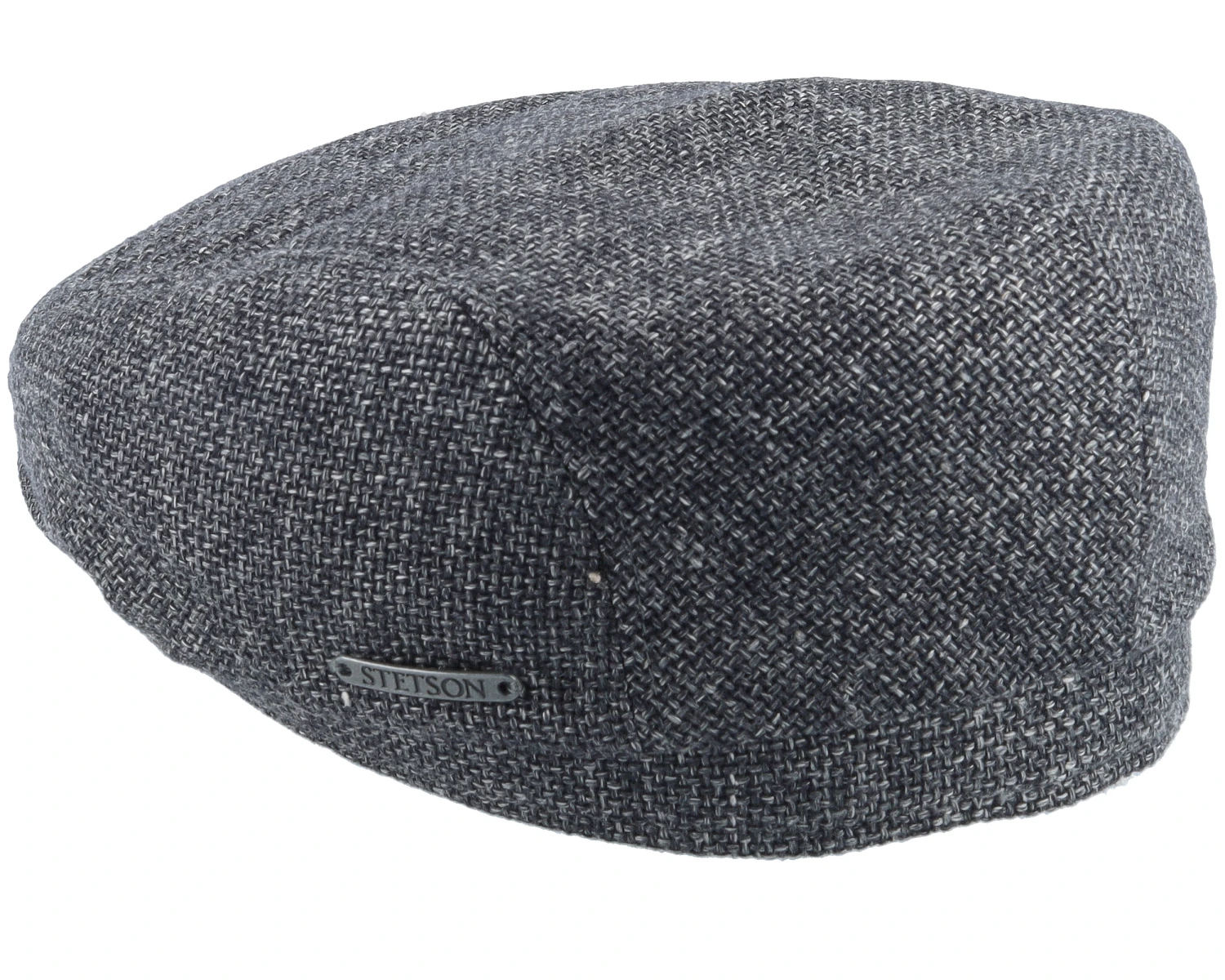 Driver Cap Virgin Wool/Linen Grey Flat Cap - Stetson 2 Driver Cap Virgin Wool/Linen Grey Flat Cap - Stetson - Image 2