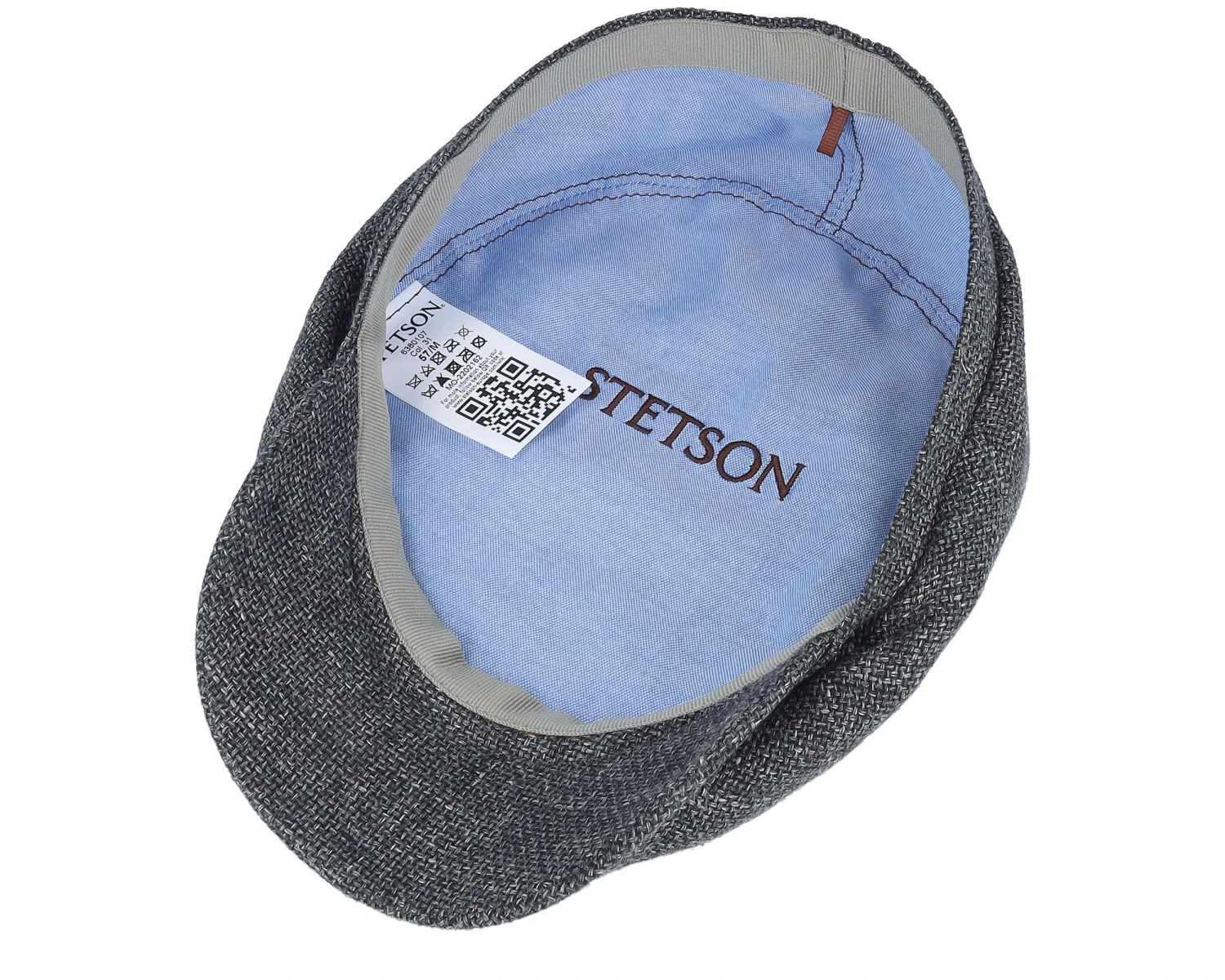 Driver Cap Virgin Wool/Linen Grey Flat Cap - Stetson 4 Driver Cap Virgin Wool/Linen Grey Flat Cap - Stetson - Image 4