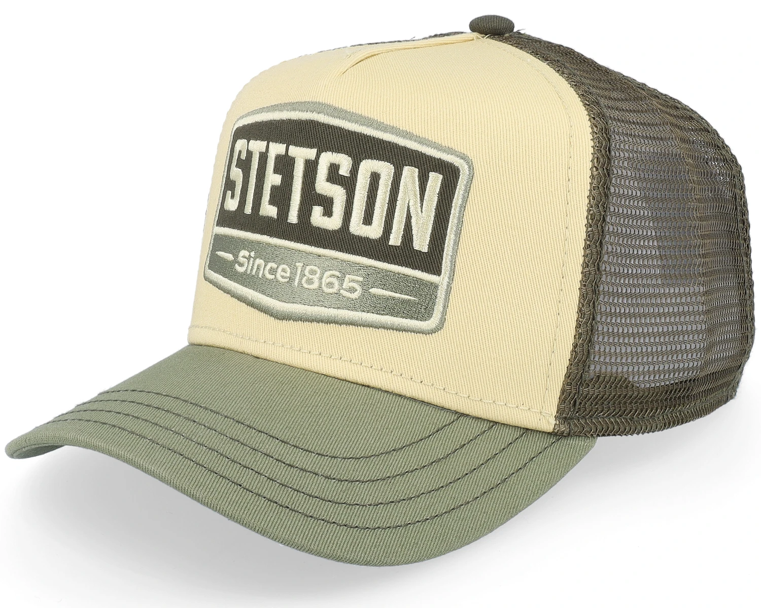 Kids Gasoline Beige/Green Trucker - Stetson 1 Kids Gasoline Beige/Green Trucker - Stetson