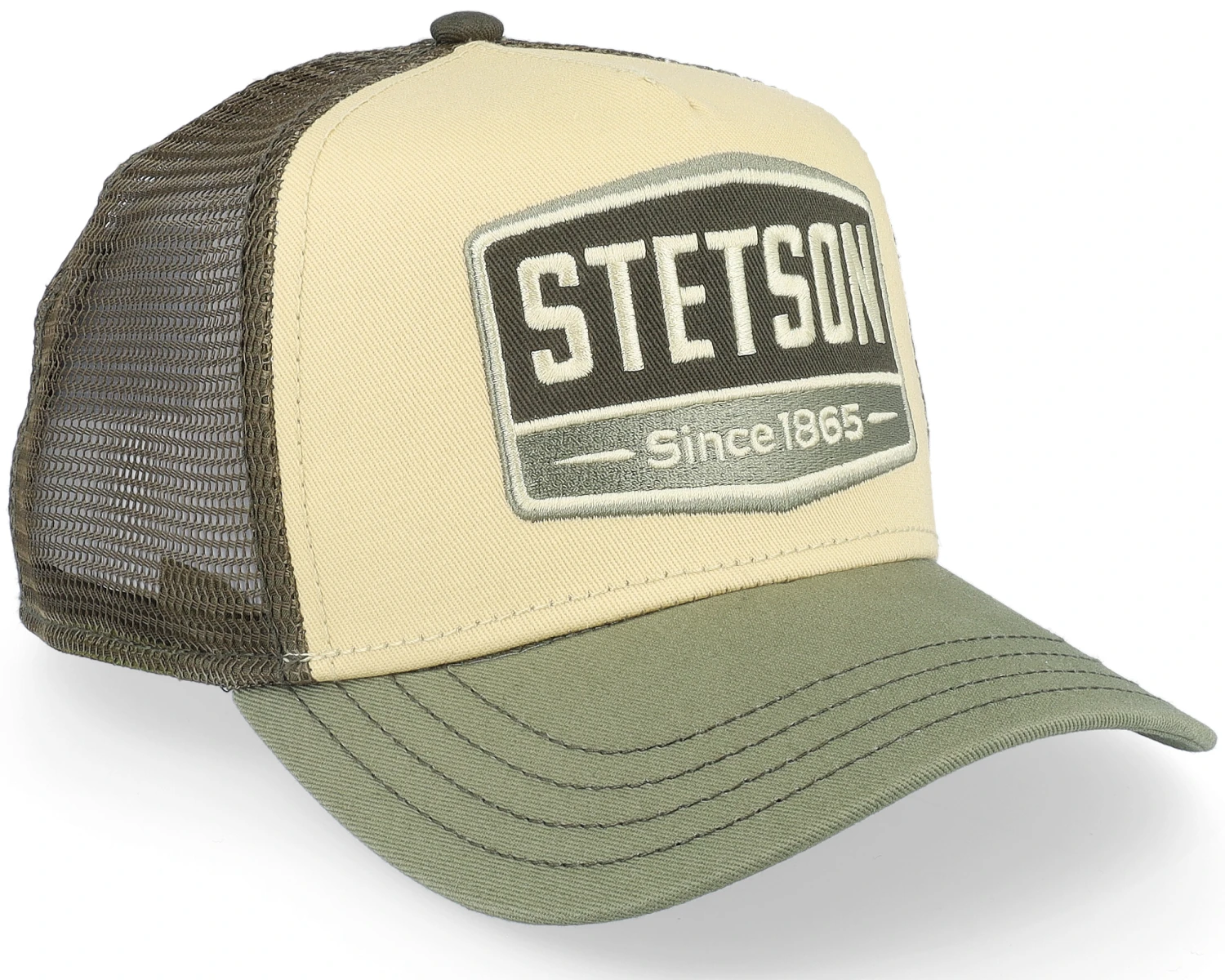 Kids Gasoline Beige/Green Trucker - Stetson 2 Kids Gasoline Beige/Green Trucker - Stetson - Image 2